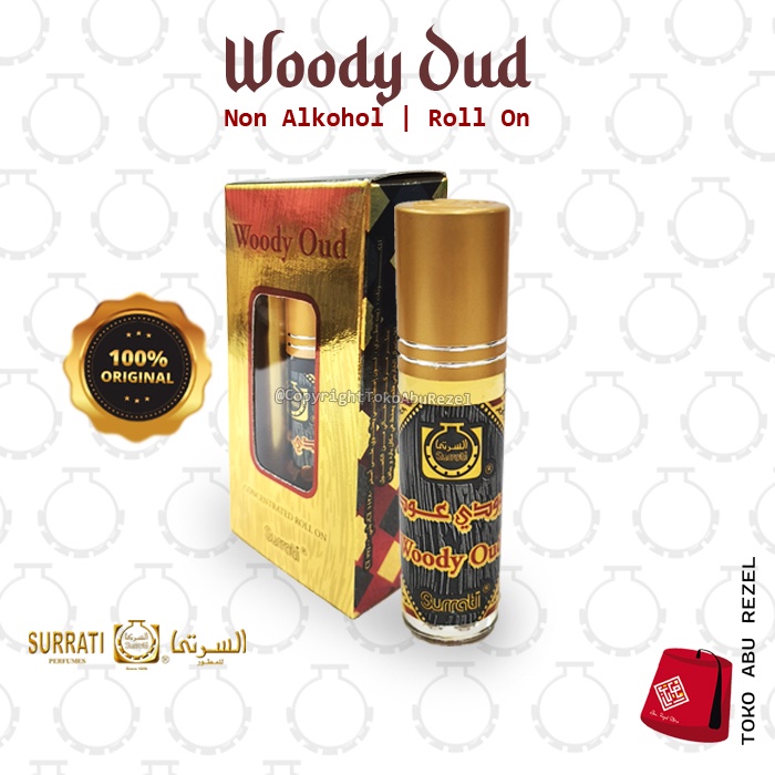 Parfum WOODY OUD 6ml Roll On | Parfum Surrati | Bibit Minyak |  Surrati Perfumes| Original Product | Surrati Factory Holly Makkah KSA