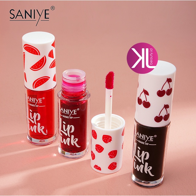 SANIYE BPOM Lip tint Tahan Lama Waterproof