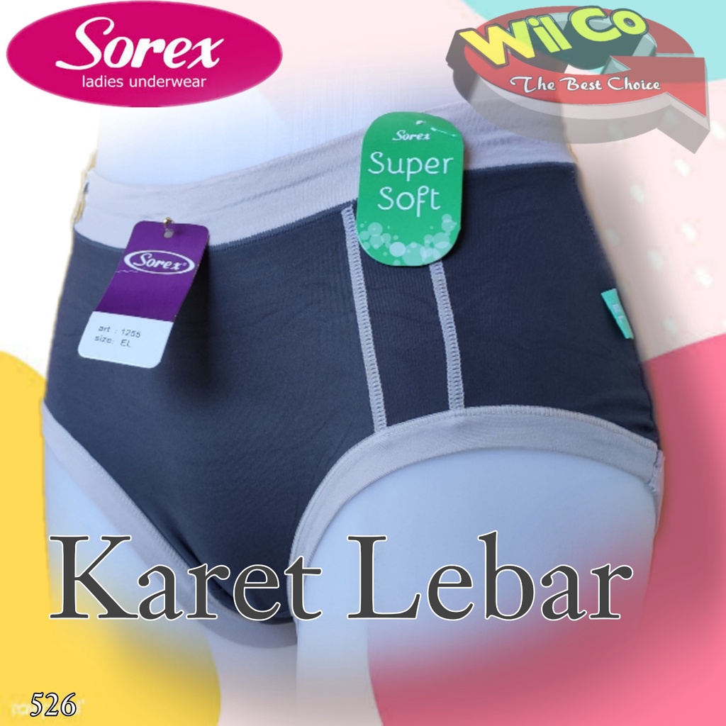 K526T - [DIJUAL PER 3 Pcs] CELANA DALAM WANITA PAKAIAN WANITA PAKAIAN DALAM SOREX IMPORT SIZE M - XXL MULTYCOLLOR