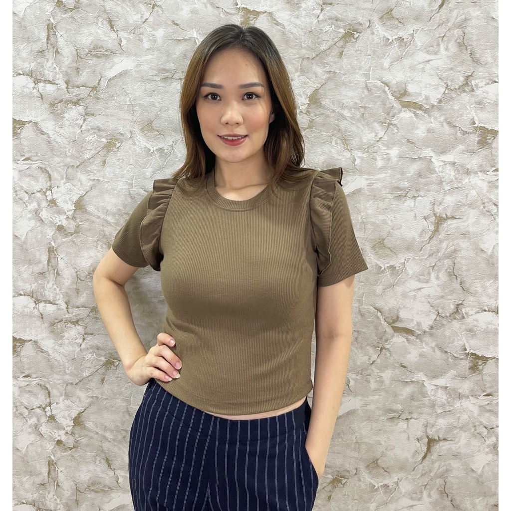 MODAVIE - CASSY CROPTOP Atasan Wanita Kaos CropTop Baju Atasan Wanita