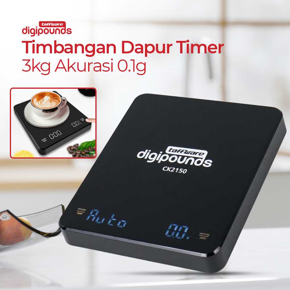 (BISA COD) FTIHSHP  Digipounds Timbangan Dapur Digital 3kg Akurasi 0.1g + Timer - CK2150