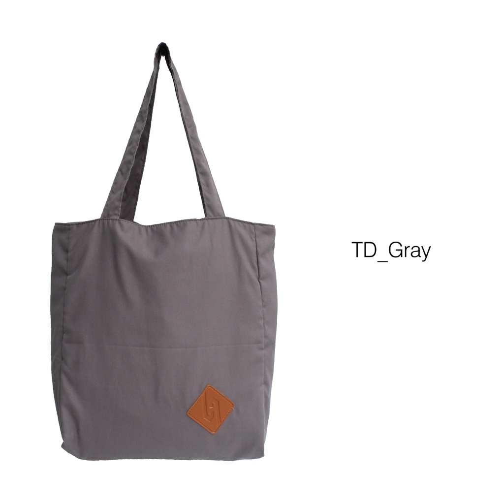 Tas Wanita Polos Tote Bag Katun 32x34x10cm Varian TD_Grey