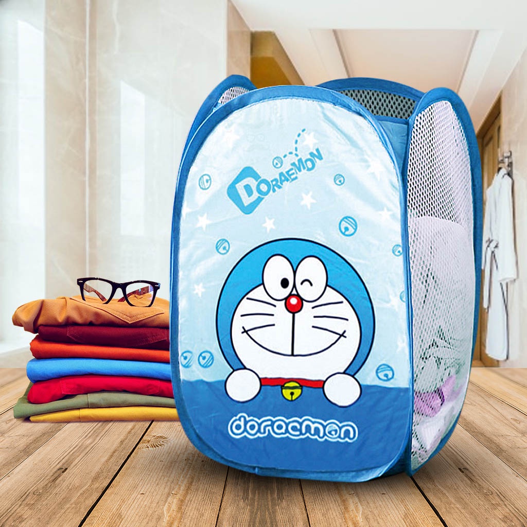 COD  Keranjang Baju Kotor Lipat Motif Karakter Lucu Laundry Bag Laundry Basket - V4A1