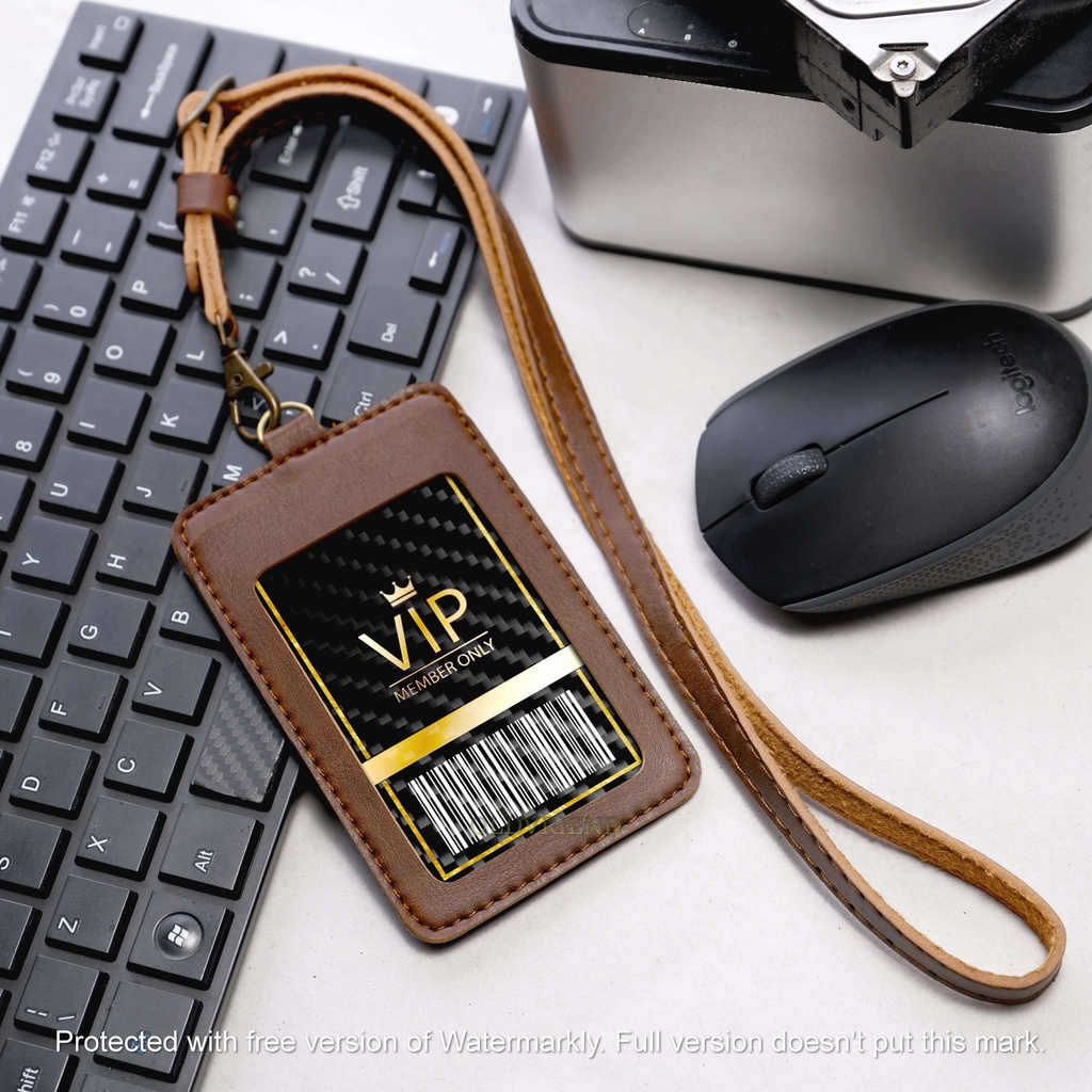 

DIPUNG / Name Tag Kulit / Lanyard Kulit / ID Card Holder Kulit / Id Card / Gantungan ID Card Souvenir Kantor Murah