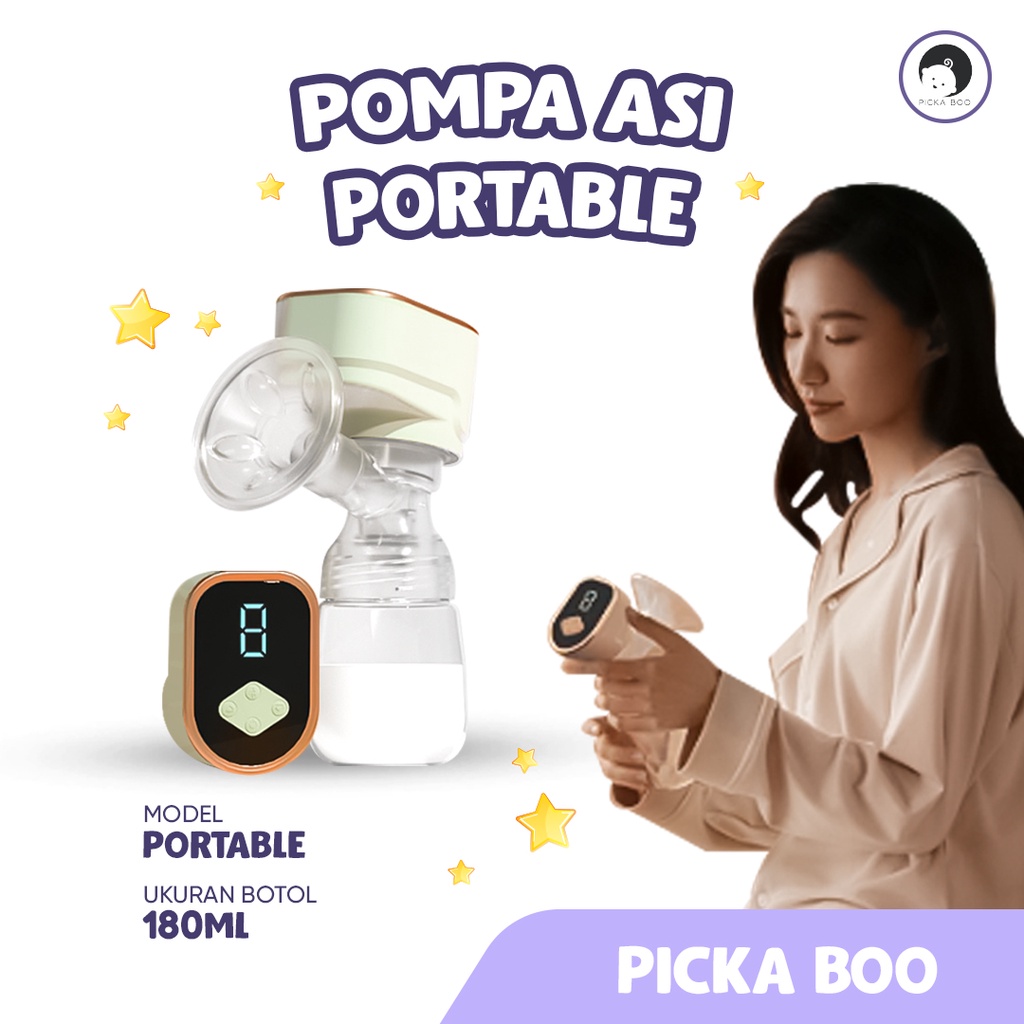 PICKA BOO Pompa ASI Portable Premium Terlaris  FREE Dot dan Kabel USB