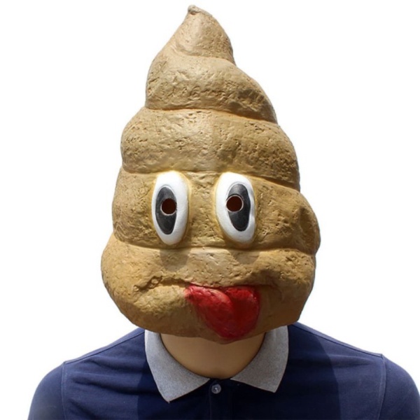 

Dijual Topeng kepala poop tokai tai full latex halloween cosplay lucu Limited