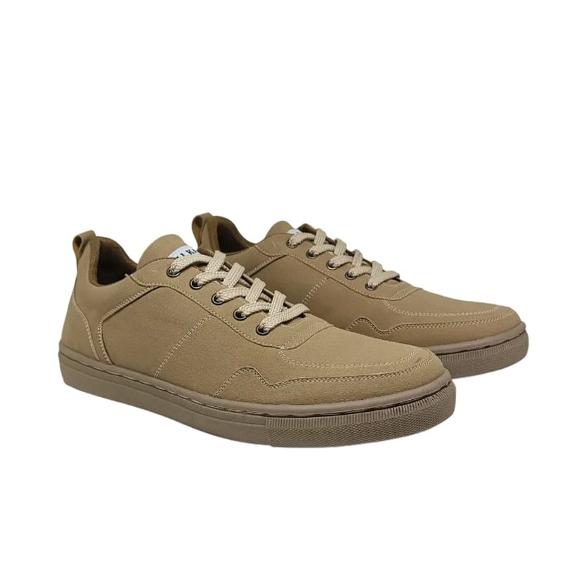 MODRIC X ZAGIB V.709 | Sepatu Pria Sneaker Tali Casual Remaja Dark Beige