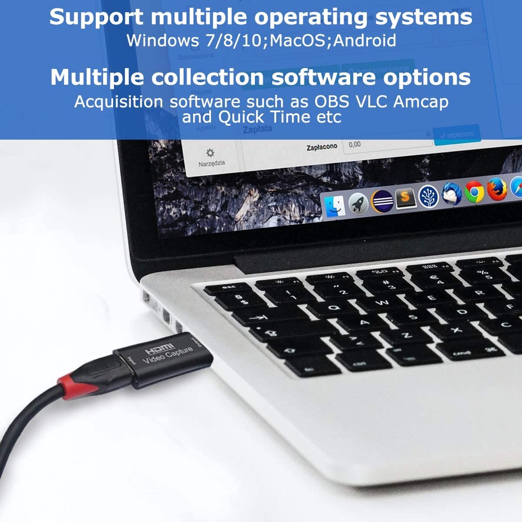 【LIPI】Mini USB 2.0 1080P Video Card Capture Grabber Multimedia HD Video Cards Support 4K Input USB