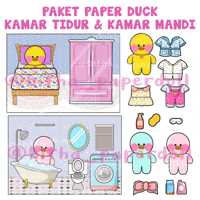 Mainan anak bebek kertas Paper duck viral