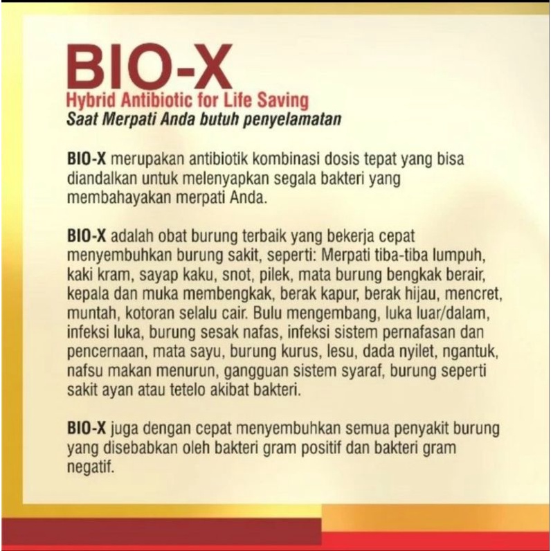 BIO-X IMPERIA MENGOBATI BURUNG SAKIT BERAK HIJAU KEMBUNG PILEK SNOT