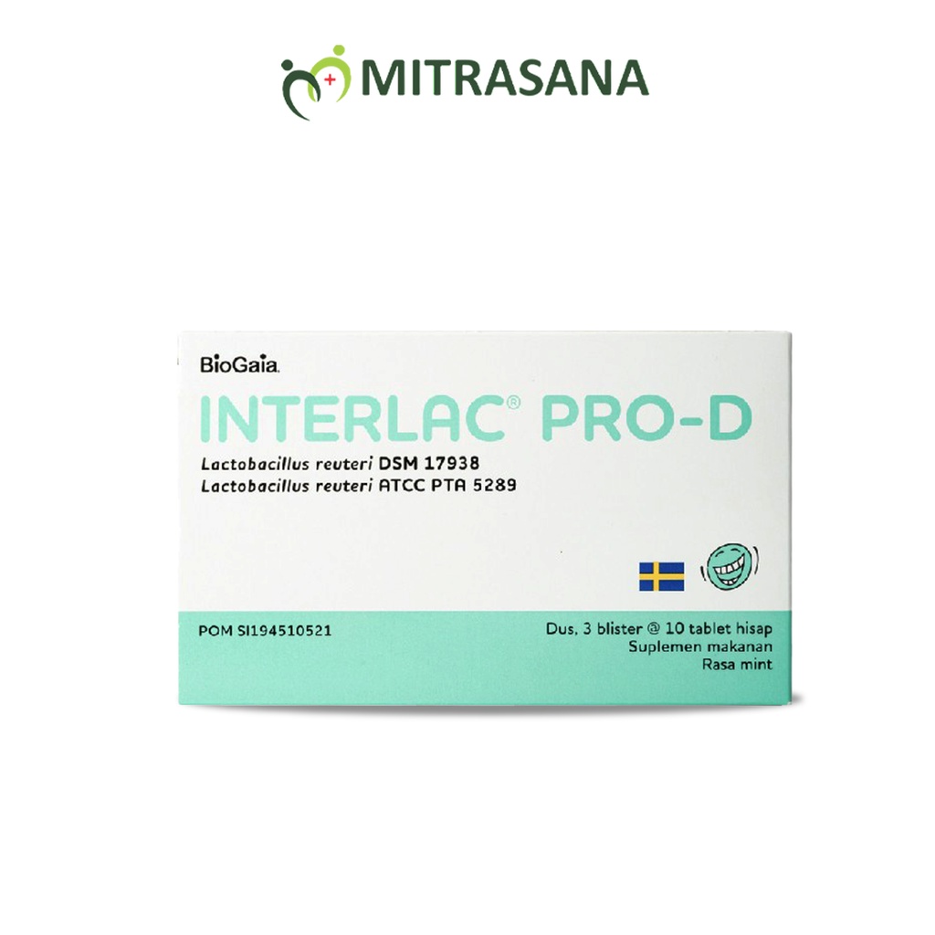 Interlac Pro D Lozenges Tablet Hisap 3 x 10 Tablet