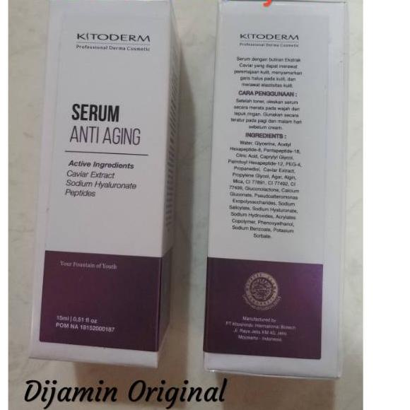 ☛ Kitoderm serum anti aging / anti penuaan dini / gold serum / peremajaan  ▲