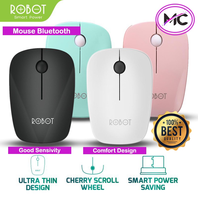 Mouse Wireless Robot M220 - Mouse Tanpa Kabel Lucu Unik 2,4ghz Optical 1600dpi USB