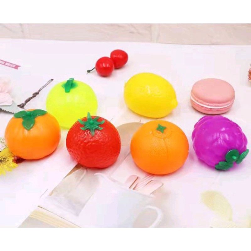 MAINAN SQUISHY SPLAT TOY BUAH/ ANTI STRESS BALL/SQUEEZE BALL /SQUISHY KENYAL /SQUISHY MURAH