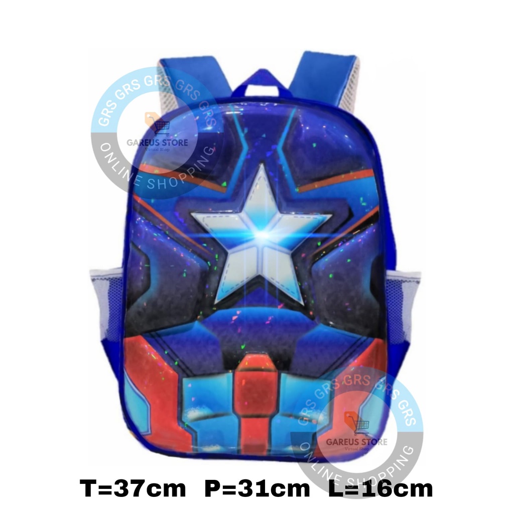 tas ransel backpack karakter sekolah TK-SD anak laki laki // tas ransel sekolah anak laki laki // tas timbul motip 3d