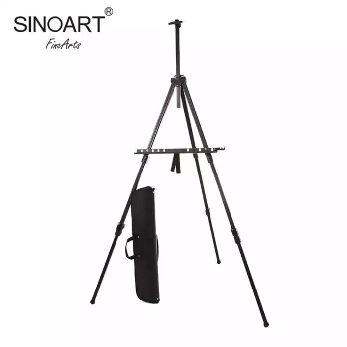 

Terlaris Sinoart Light Weight Telescoping Deluxe Aluminum Tripod Painting Easel