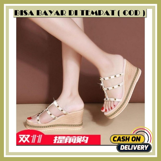 Sepatu Wanita Weges Casual  Murah Terbaru K Paling Dica Kz474 2 Abbushoes Sk 03 Wedges Stut Andromed