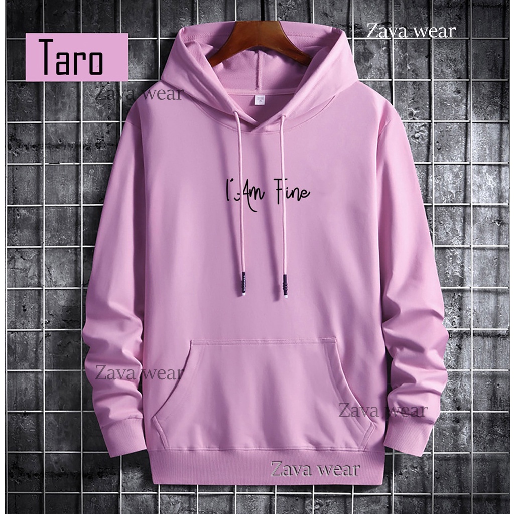 Hoodie Pria Jumbo Logo I'M Fine Ukuran S - XXL / Hoodie Wanita / Hoodie Jumbo - COD (BAYAR DITEMPAT)