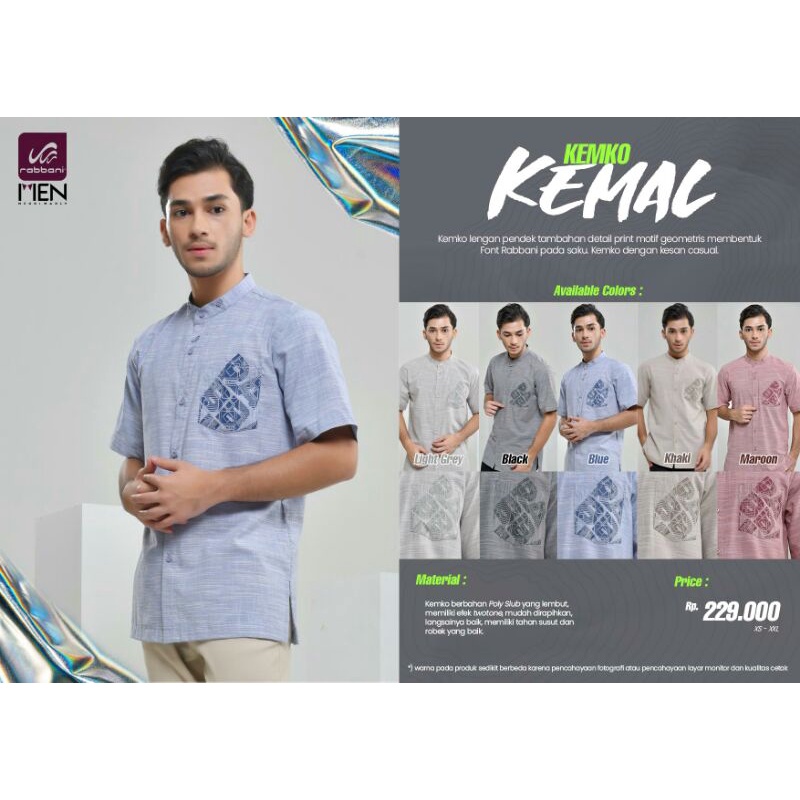 Kemko Kemal Rabbani - Terbaru Kemko Hatem - Kemko Rabbani - Koko Rabbani - Baju Muslim Pria - Koko L