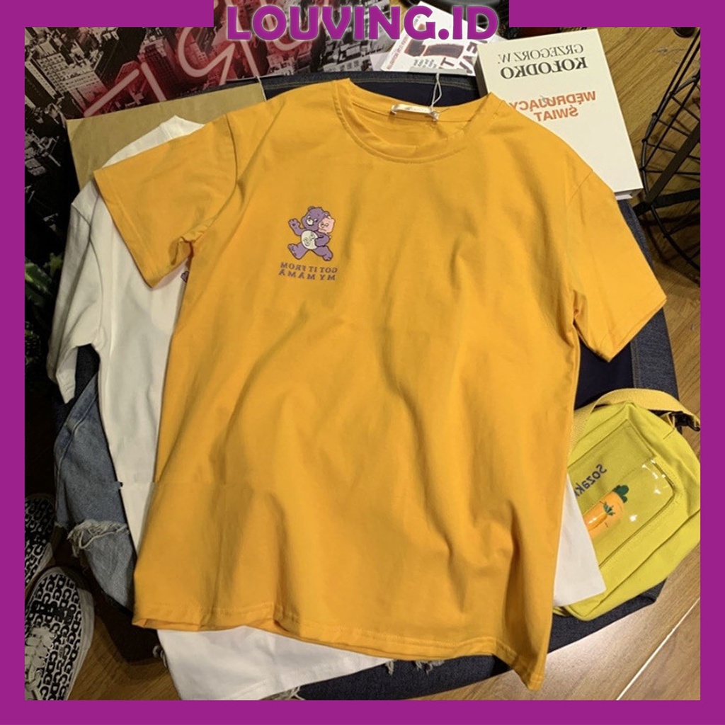 Kaos Wanita Sablon Beruang Yellow Bear T-Shirt