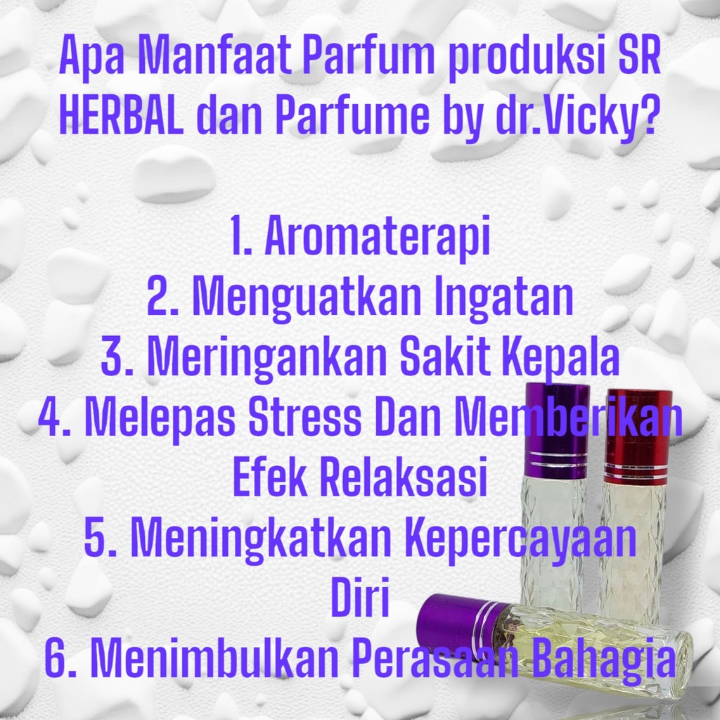 Parfum Roll On 7 ml Aroma Searah Syahrin*i SR Herbal Dan Parfume by dr.Vicky Kualitas Reguler Cocok Untuk Dijual Lagi