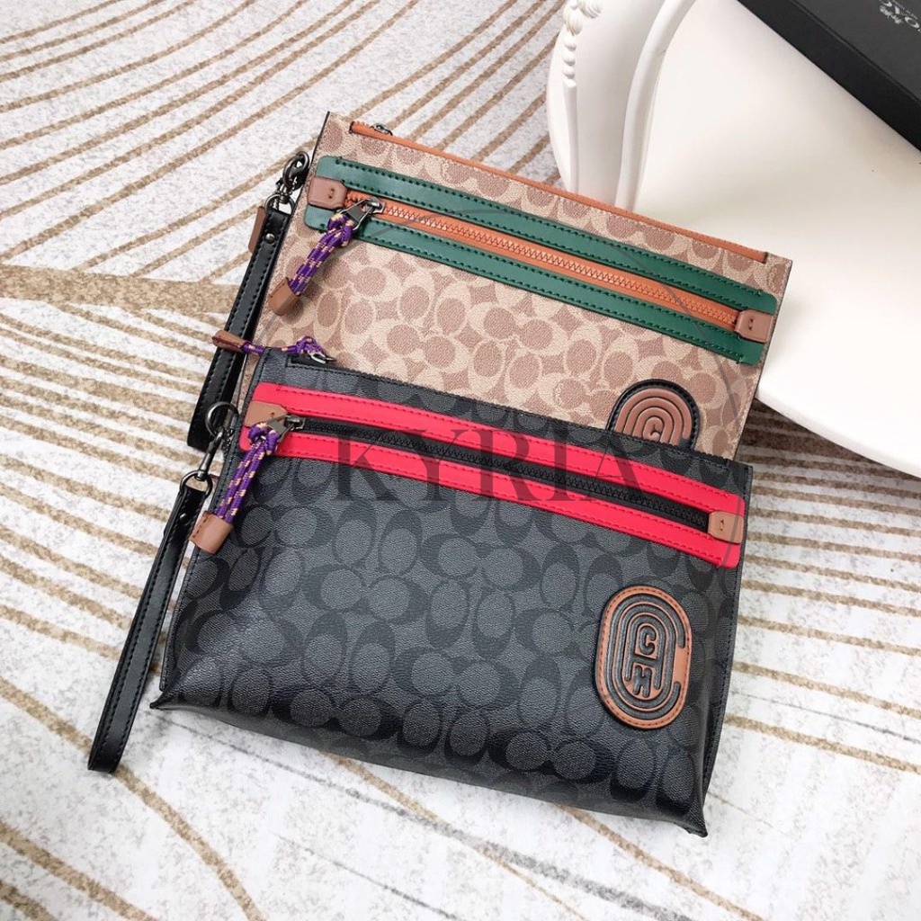 TAS PRIA CLUTCH BAG ALL COLOUR STRIPE LOGO C CASUAL BUSINESS 69213