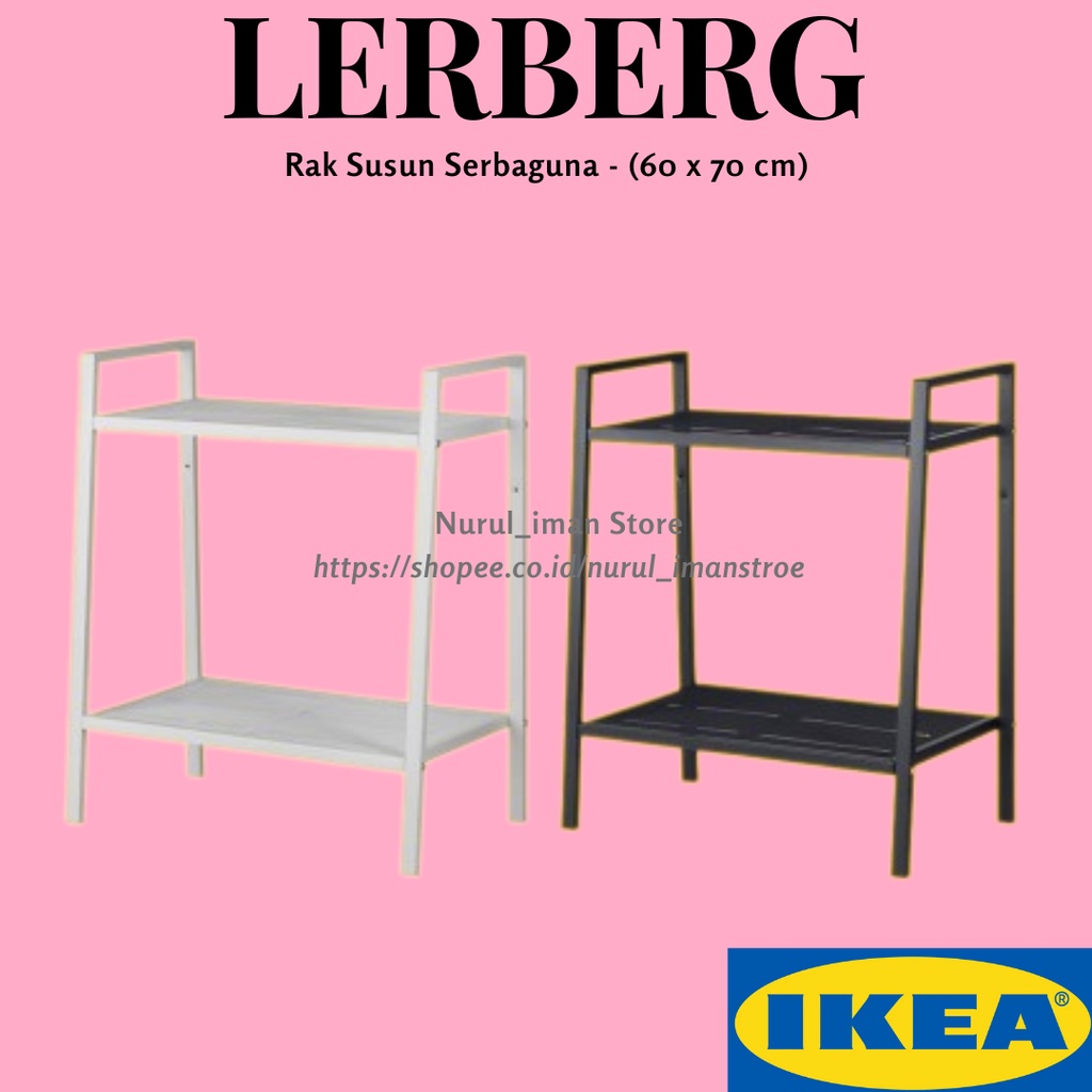 LERBERGG (S) PENDEK 60 x  70 CM KOKOH RAK PENYIMPANAN SUSUN 4 TINGKAT BESI STORAGE SERBAGUNA ESTETIK