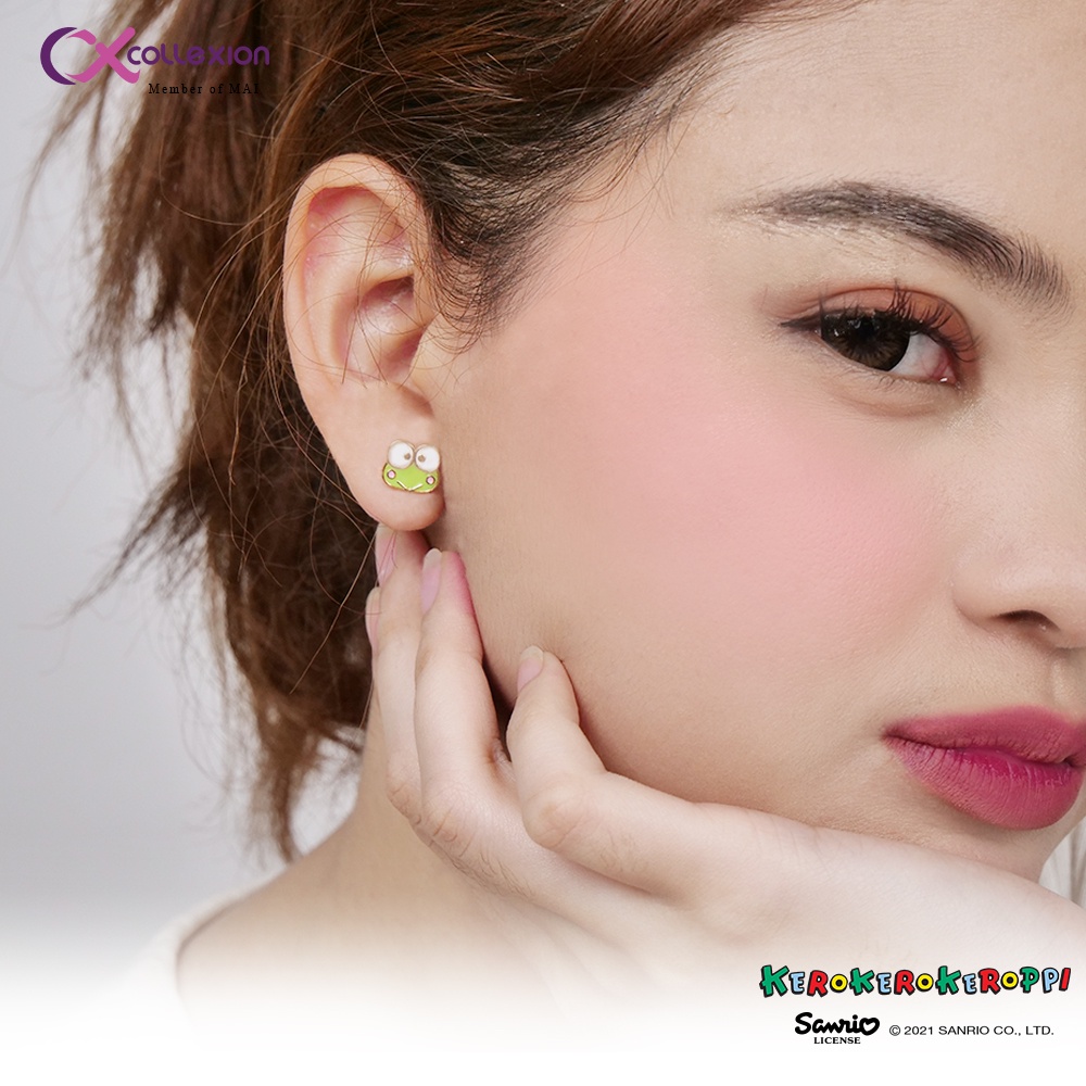 Collexion Kero Kero Keroppi Ear Stud Anting Anak Lapis Emas Gold Plated 0851220048