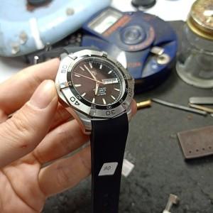 Rubber curved strap tali jam karet curved end