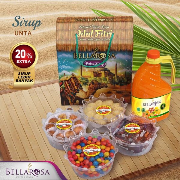 BellaRosa Paket Sirup Edisi Unta / bella rossa hampers lebaran parcel kue kering premium sirup makan