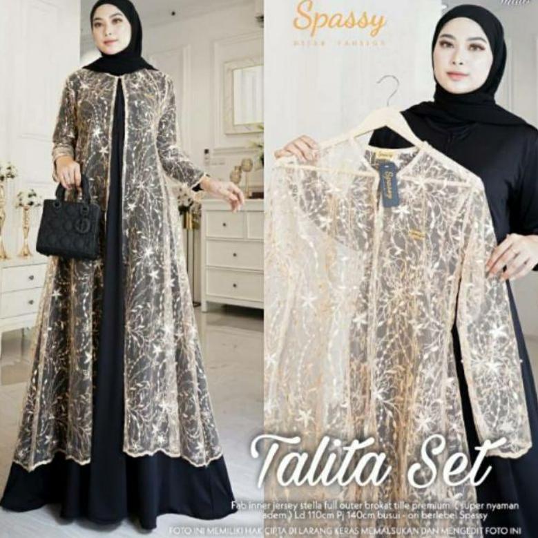 NEW ARRIVAL  SET TALITA GAMIS + OUTER TILLE NO PASMINA