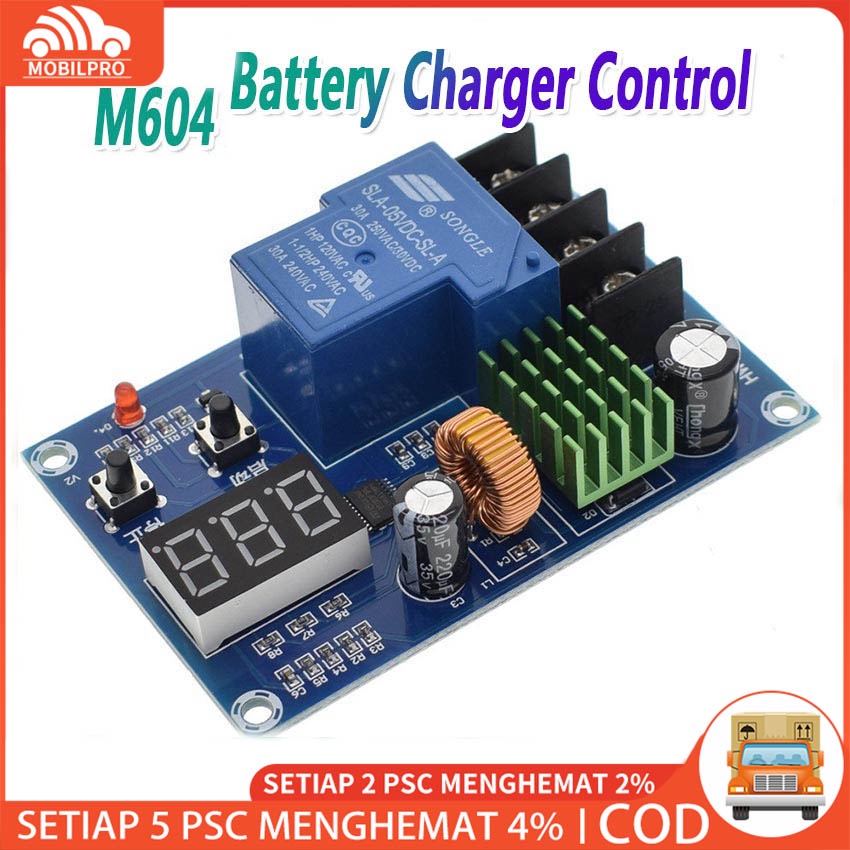 Battery Charger Control Module 6-60V XH-M604 kontroller Cas Baterai 12V 24V 48V xh-m604 Saklar Pelindung Charger Baterai Lead-acid  Papan Modul Pelindung