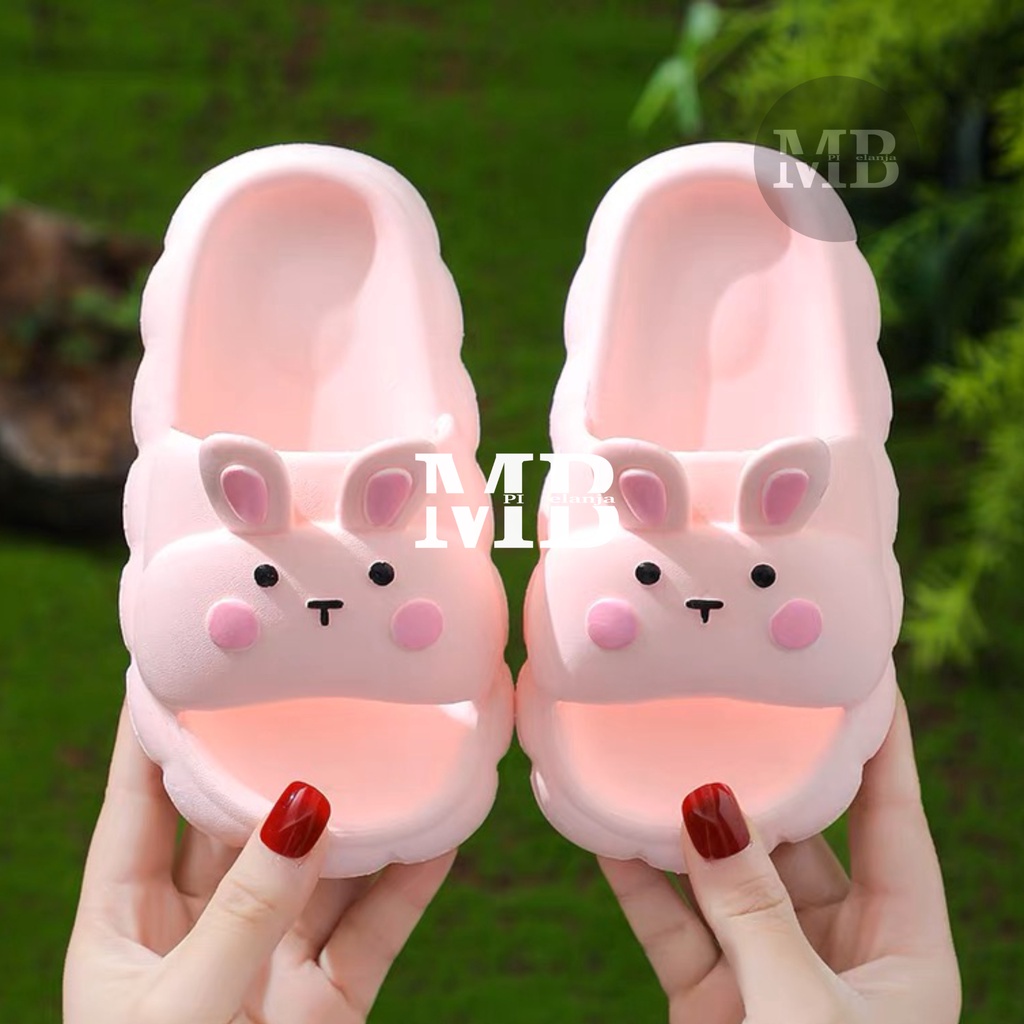 SANDAL SLIP-ON ANAK PEREMPUAN &amp; LAKI-LAKI KELINCI 215 SLIPPER JELLY KARET IMPORT 22-35