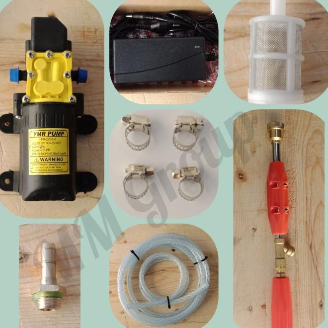 Alat Cuci Motor Mobil Steam Mini Pompa Dc 12 Volt Paket Lengkap