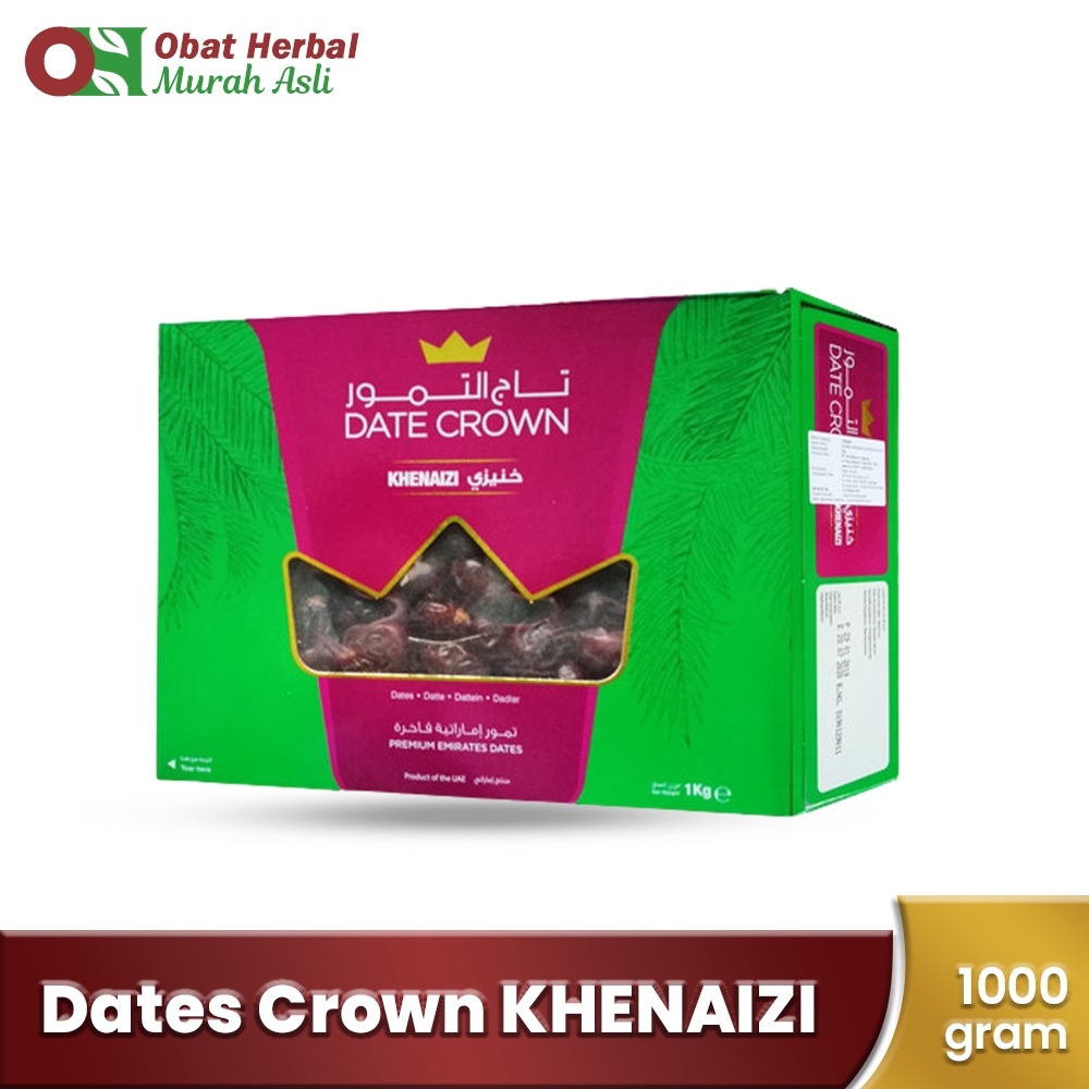 Kurma PREMIUM  Dates Crown KHENAIZI 1KG - KURMA ORIGINAL Tanpa bahan pengawet  dari negara Uni Emirat Arab.