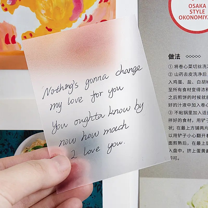 

Tanda kunci koreksi kesalahan warna stiker label post-it transparan dapat ditulis N kali kertas catatan stiker PET