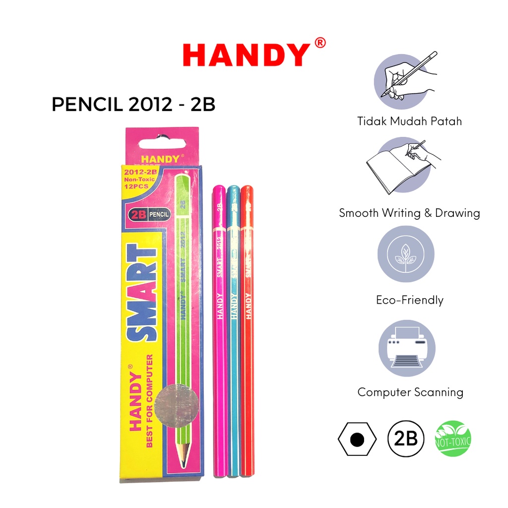 

HANDY Pensil Sketch 2B 2012 Isi 12 Pcs