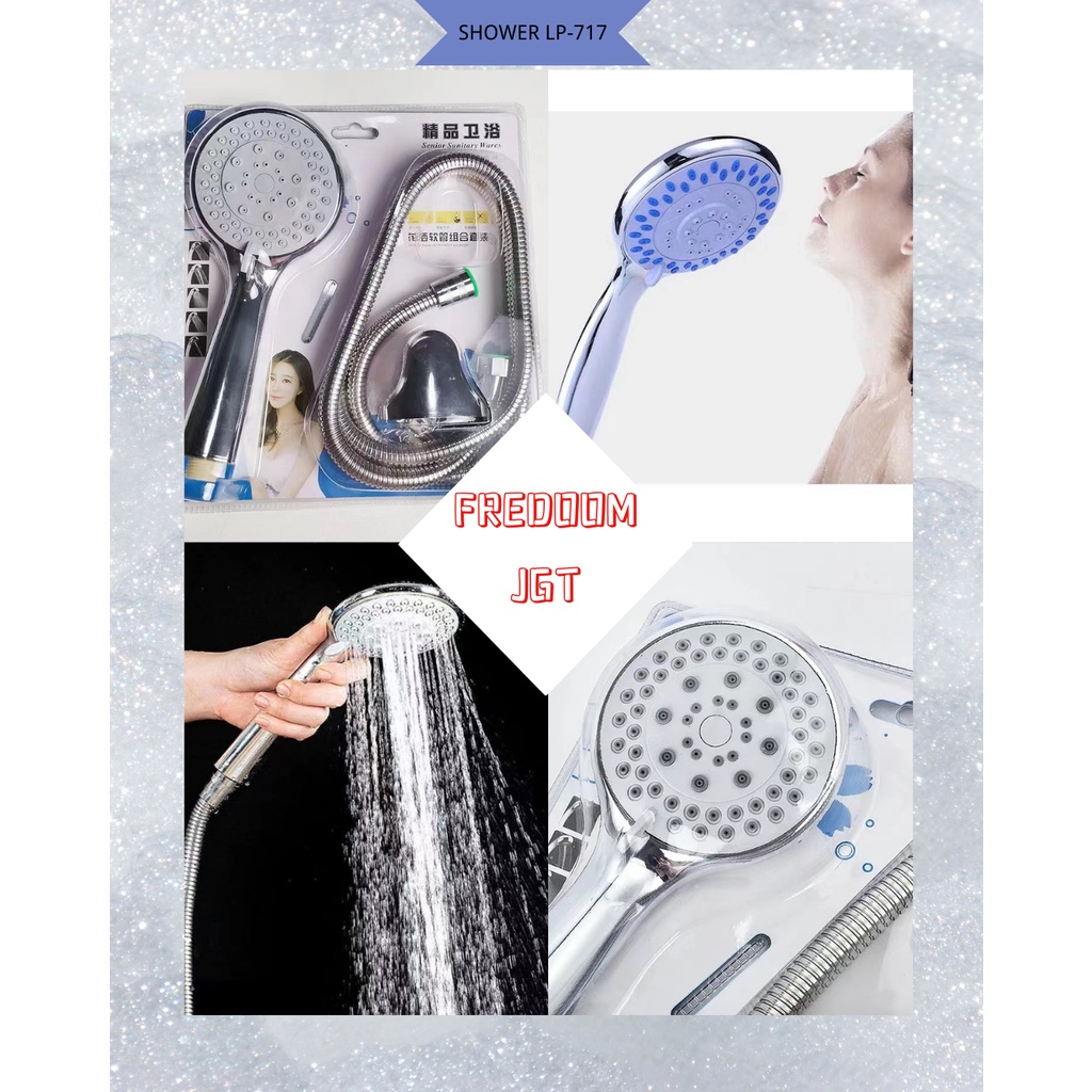 Paket Hemat Hand shower mandi + Braket Shower system + Selang 150cm BISA COD