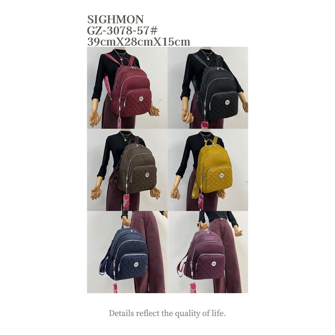 SIGHMON Tas Ransel 2 in 1 Import Fashion Wanita #30007