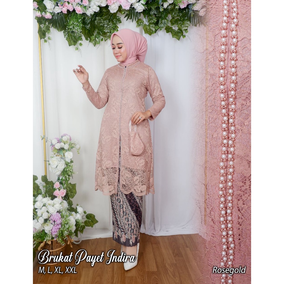 Kebaya tunik payet bordir busui Kebaya brokat jumbo Kebaya kurung modern wisuda dan pernikahan