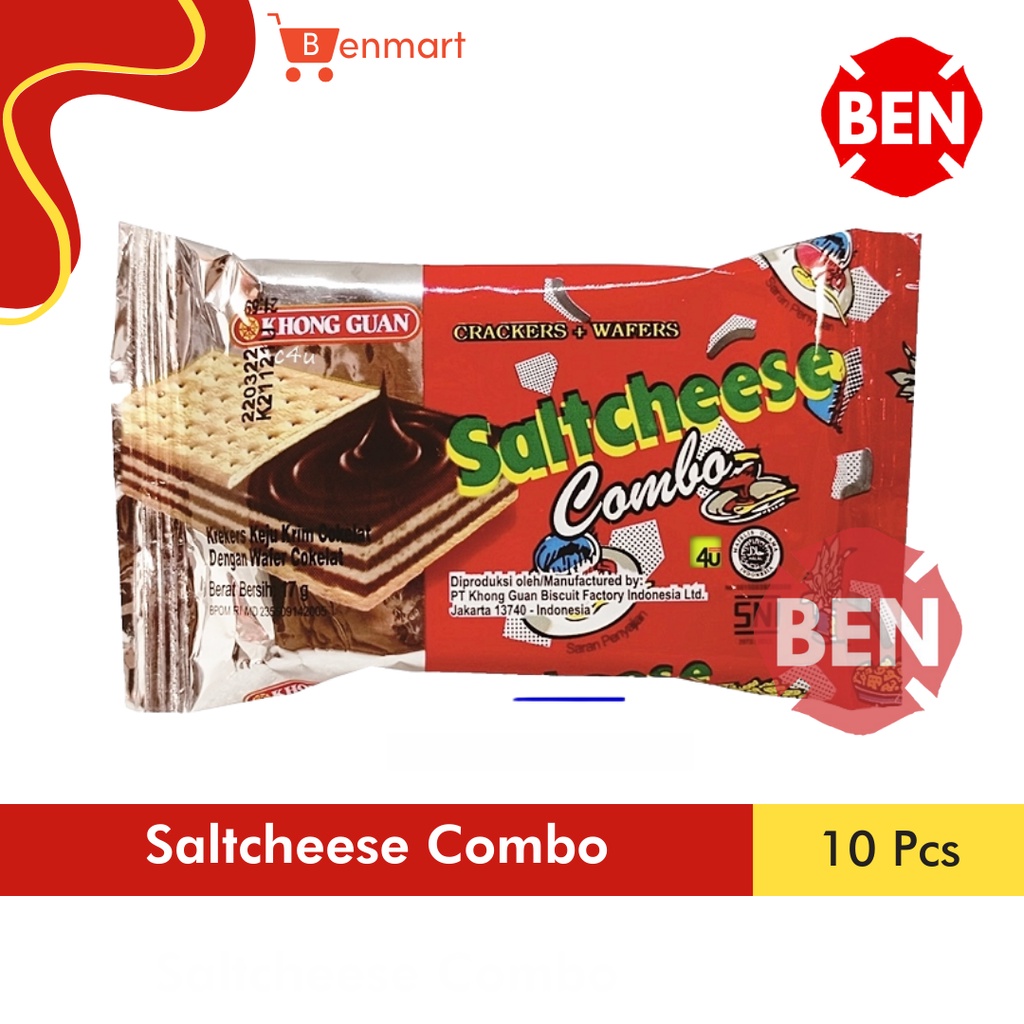 

Saltcheese Combo 1 Pak Renceng 10 Pcs Biskuit Wafer Khong Guan Coklat