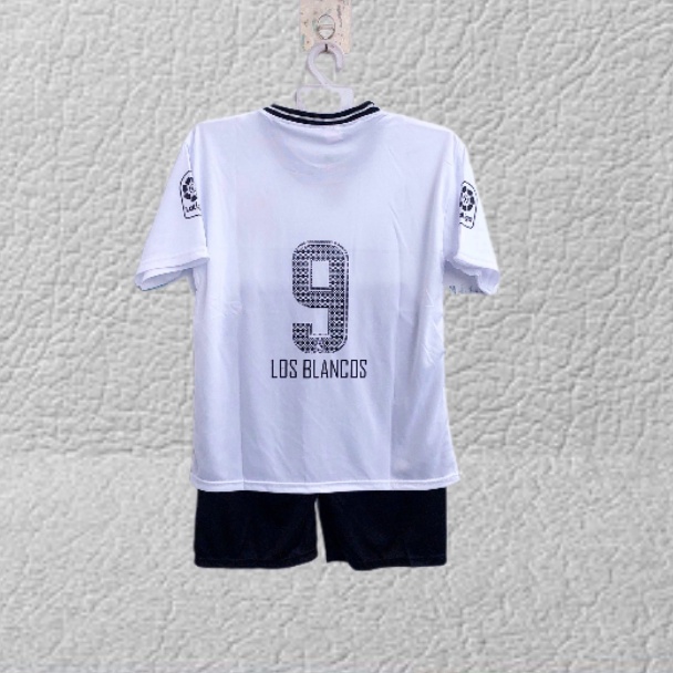 SETELAN BAJU BOLA ANAK REALMADRID PUTIH USIA 0-12THN