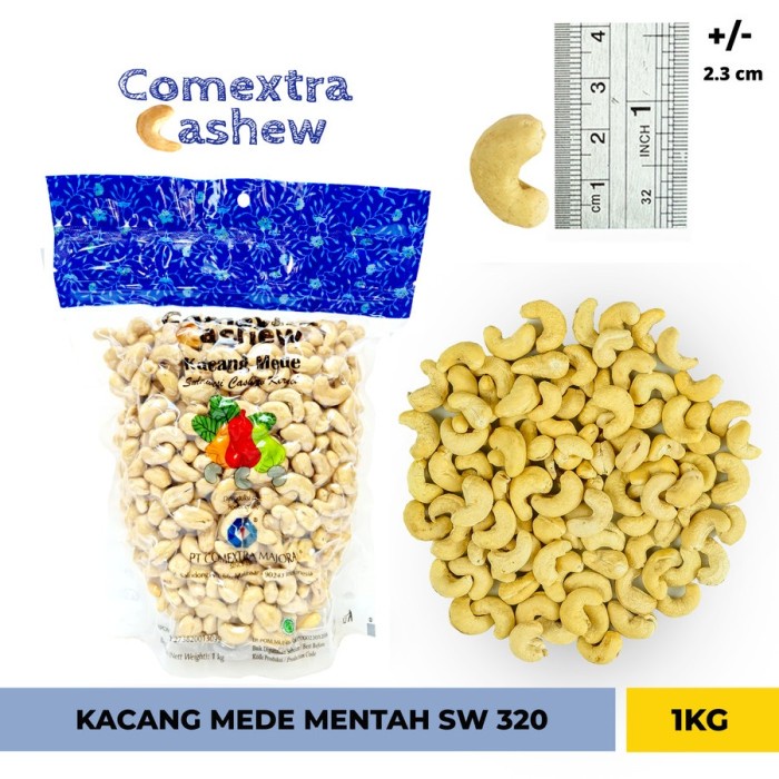 

Best Seller Kacang Mede Mentah Utuh S 320 1 Kg - Cashew Mete Mente - S320