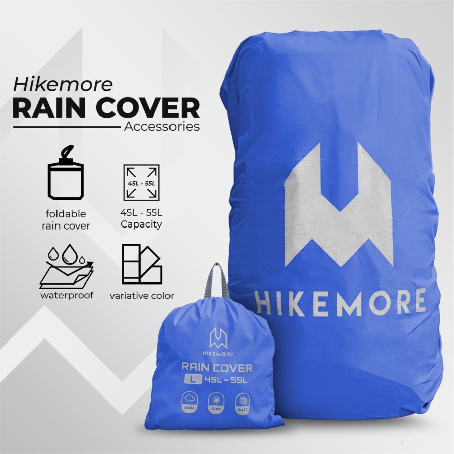 Cover Bag Hikemore Rain Cover L 45L-55L Tas Punggung Terbaru