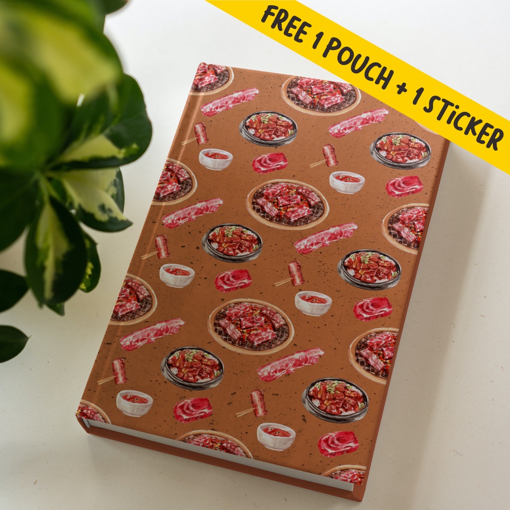 

Buku Catatan Diary Journal Notebook Agenda, Dotted dan Polos Pattern Food II