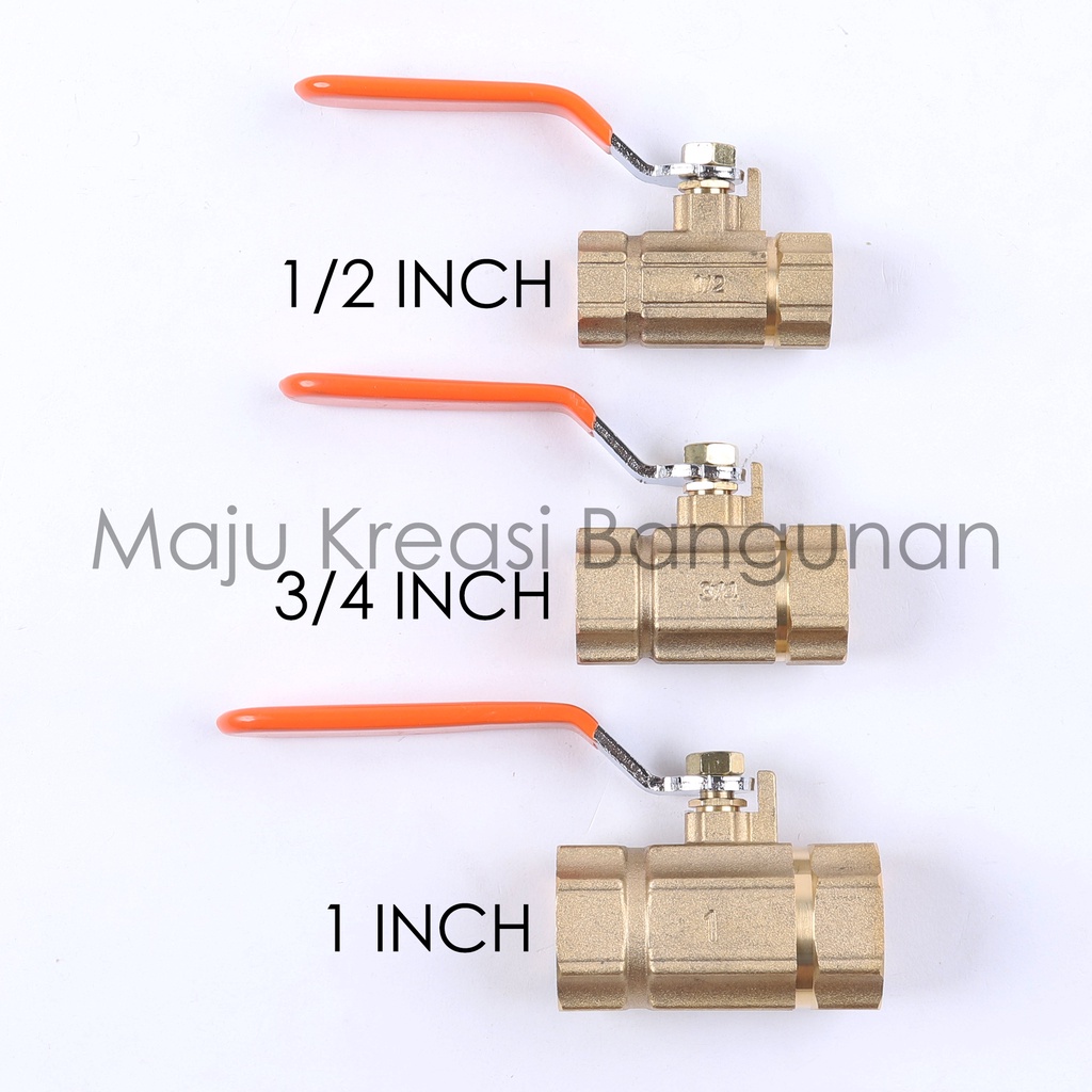 Ball Valve Kuningan SOLIGEN / Stop Kran Keran Air 3/4&quot; 3/4Inch 3/4Inci Inch Inci