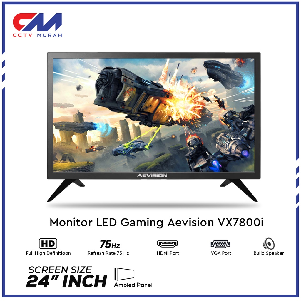 PC Monitor Gaming AEVision - 24 Inch VX7800i - Monitor Gamers HD Murah