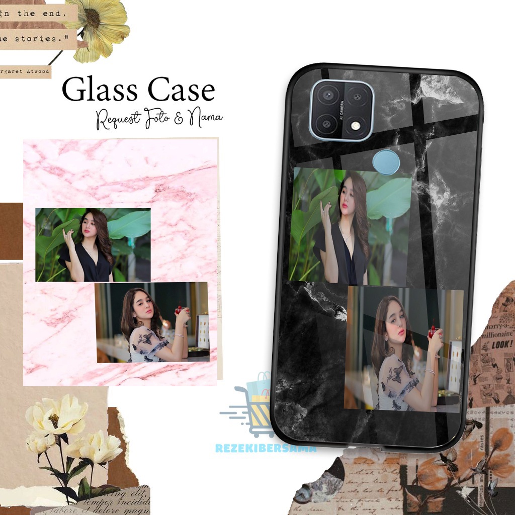 [SP]costum sofcase kaca foto kamu for samsung vivi oppo ippone realme redmi