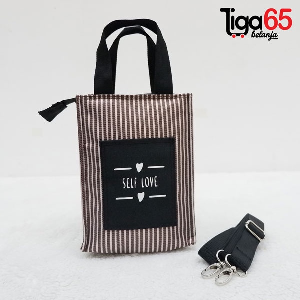 365 Tas Tote bag tenteng selempang sling Kanvas tebal kuat  Salur HL 15205