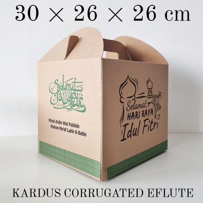 

Dus Packaging Parcel Lebaran Idul Fitri 30X26X26 / Gable Box Lebaran 020